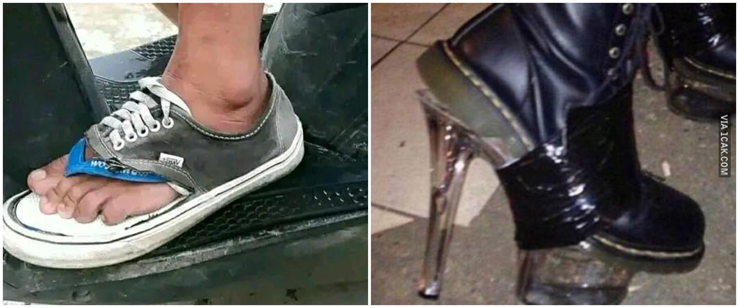 11 Penampakan nyeleneh gabungin sepatu ini idenya ada-ada aja