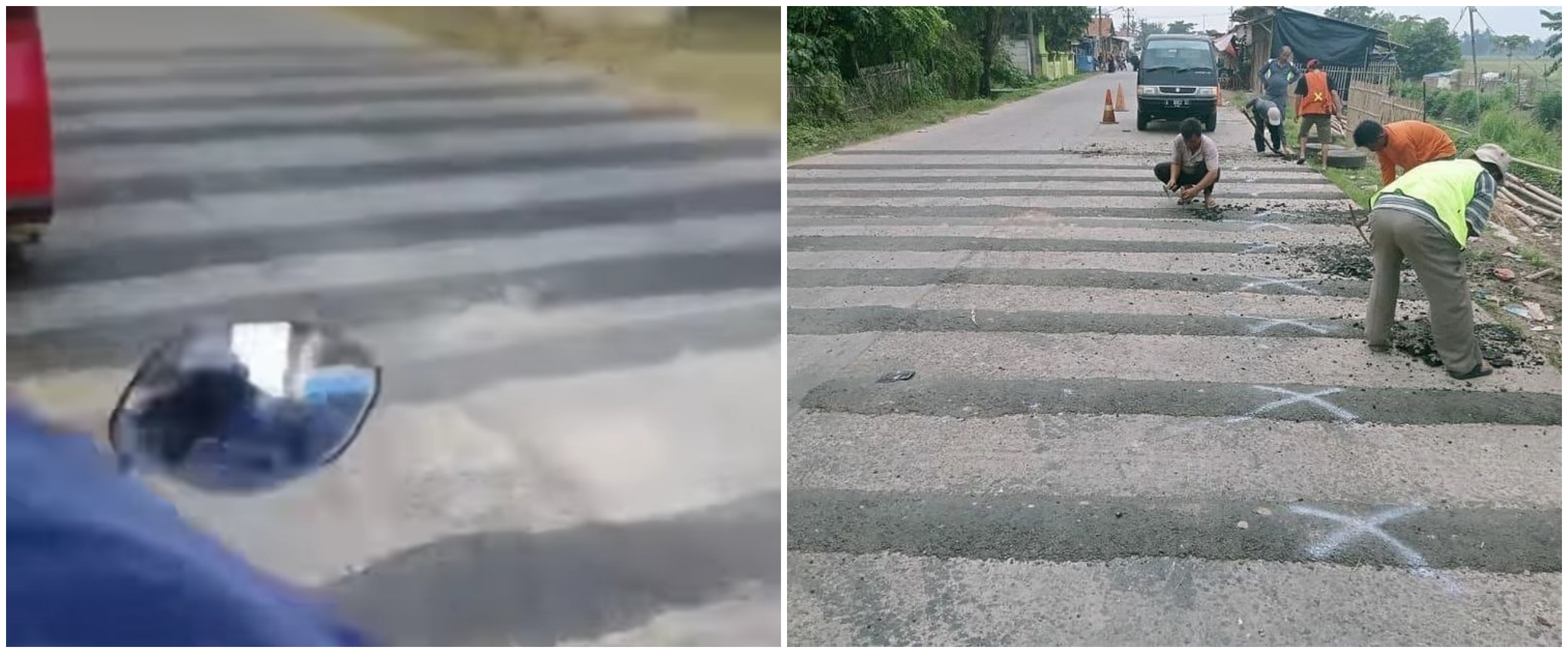 Sehari dibangun, 20 polisi tidur di Tangerang dibongkar usai viral