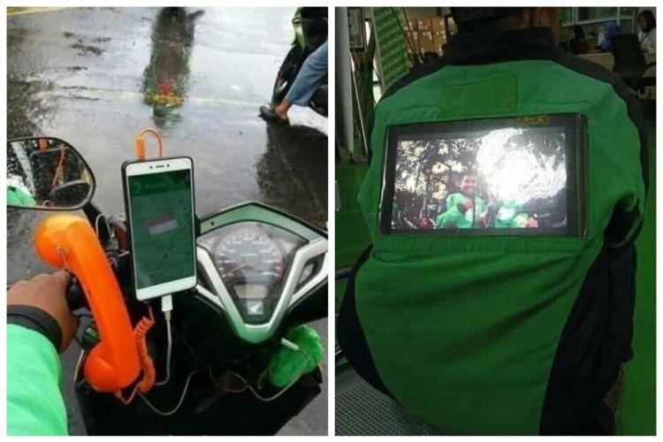 11 Life hack pakai gadget ala driver ojek online, bikin heran lihatnya