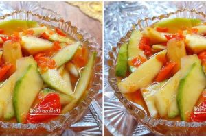 Resep asinan mangga, renyah, pedas, segar, dan enak
