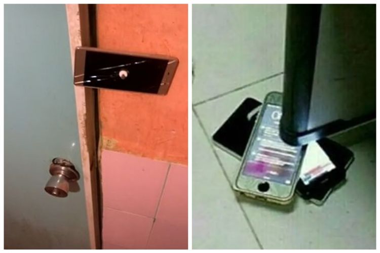 11 Potret nyesek HP dijadikan ganjal, bikin ngelus dada