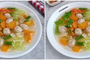 Resep sop bakso sayuran, mudah dibuat dan kuahnya bikin segar