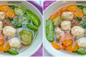 Resep sop oyong bakso kuah bening, enak, gurih, dan sederhana