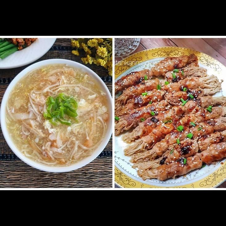 31 Resep olahan jamur enoki berbagai bumbu, sedap dan mudah dibuat