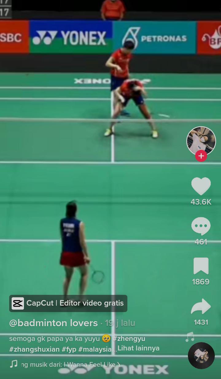 Atlet badminton China pukul rekan saat tanding, raket sampai bengkok