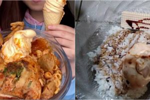 15 Kombinasi makanan campur es krim ini bikin geleng-geleng kepala