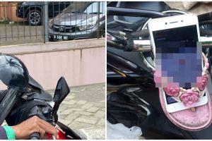 11 Cara driver ojek online taruh HP di motor, ada-ada aja