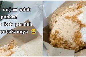 Cewek ini beli nasi ketan pinggir jalan, bungkusnya bikin terkejut