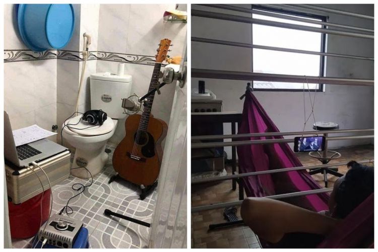 15 Posisi absurd gadget terpasang di rumah, ada yang di toilet