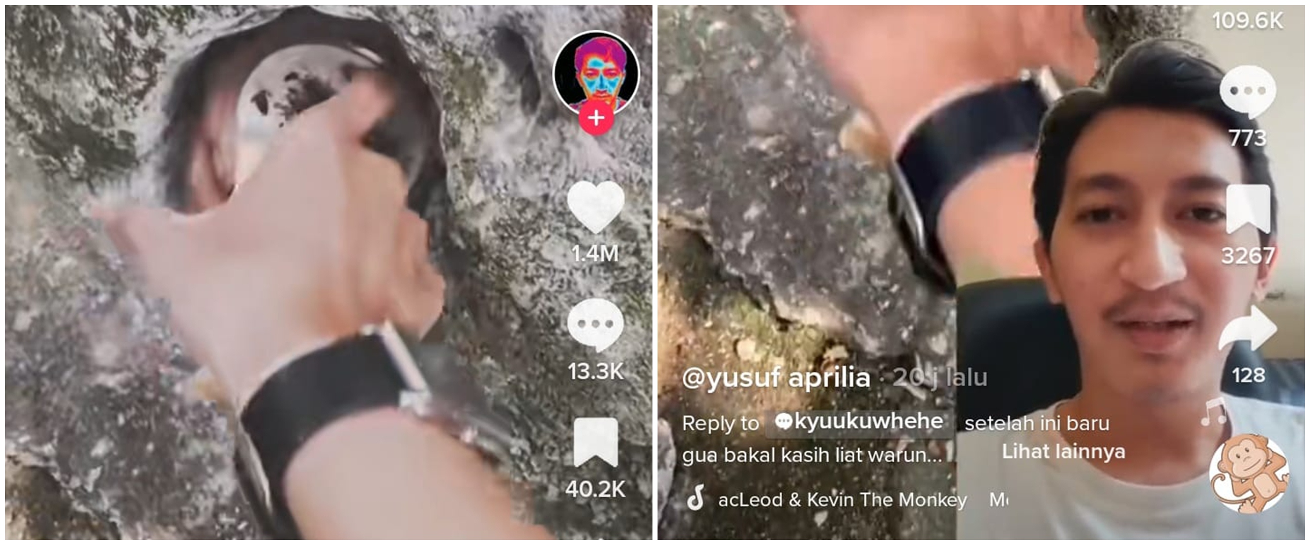 Momen pria beli minum di 'warung gaib', tak pernah tahu penjualnya