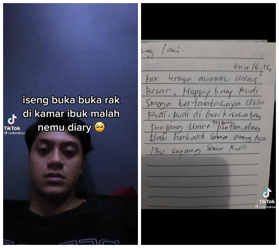 Pria ini temukan diary mendiang ibu, isinya bikin mewek