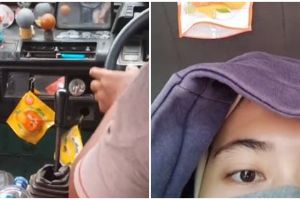 Momen lucu cewek naik angkot, pengharum mobilnya bikin salah fokus