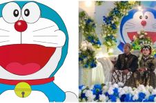 Pengantin ini gelar pernikahan bertema Doraemon, ini 7 potretnya