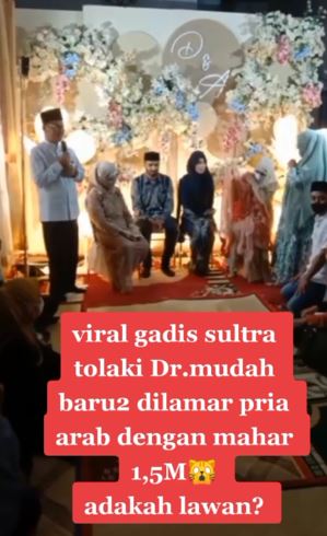 Gadis Sulawesi dilamar pria Arab dengan mahar Rp 1,5 M, kisahnya viral