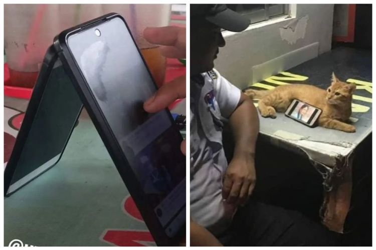 15 Penampakan nyeleneh pengganti holder HP, ngirit banget