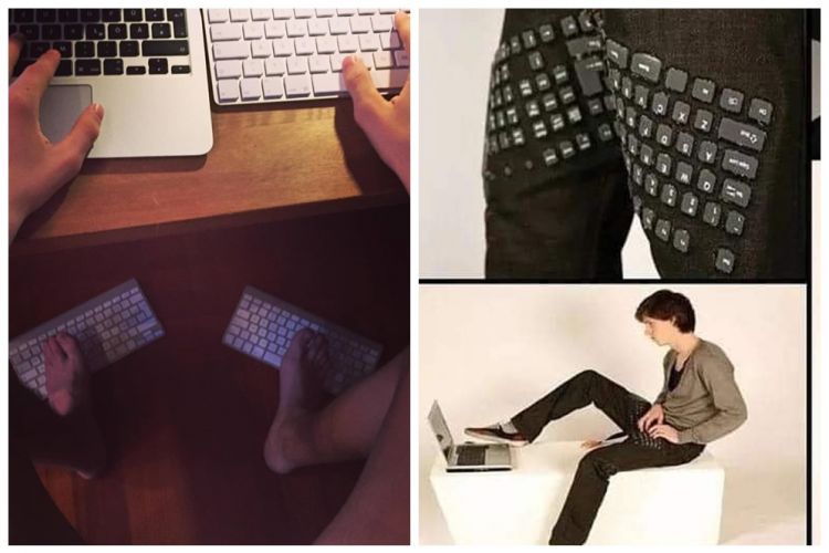 11 Potret nyeleneh gunakan keyboard secara tidak wajar, bikin heran