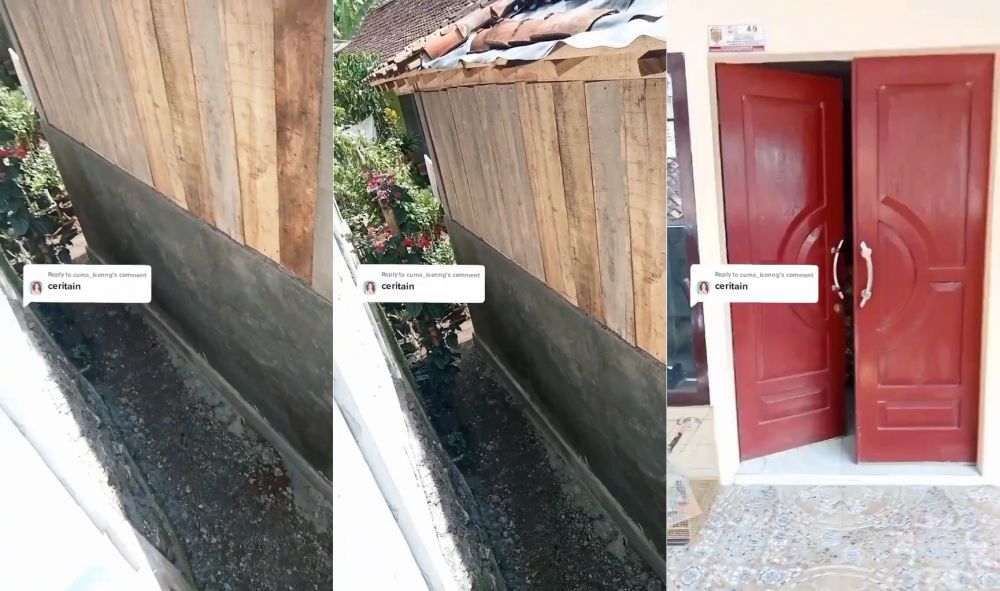 Jalan utama dihalangi tetangga, wanita ini bongkar pagar rumah