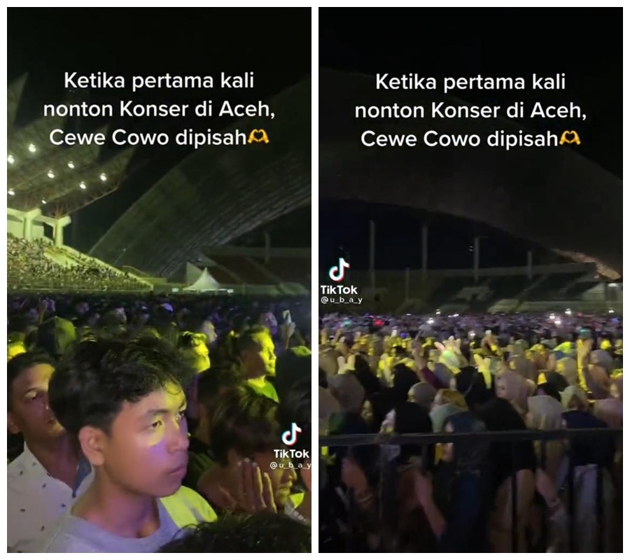 Viral penampakan konser di Aceh, area penonton cowok-cewek dipisah