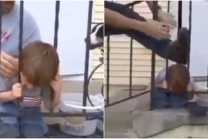 Terjebak di jeruji pagar, cara bocah bebaskan diri ini bikin salut