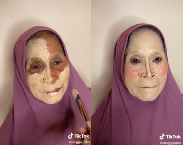 Potret transformasi ibu pengantin usai makeup, dikira beda orang