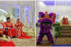 11 Potret pernikahan lintas budaya, hadirkan barongsai di resepsi