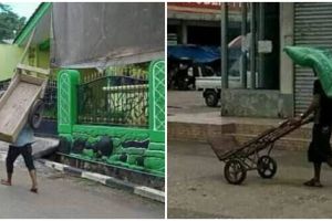 11 Potret lucu orang bawa gerobak, idenya ada-ada aja