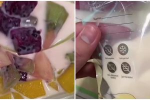 Momen pria minum sisa ASI milik sang anak, dicampur dengan salad