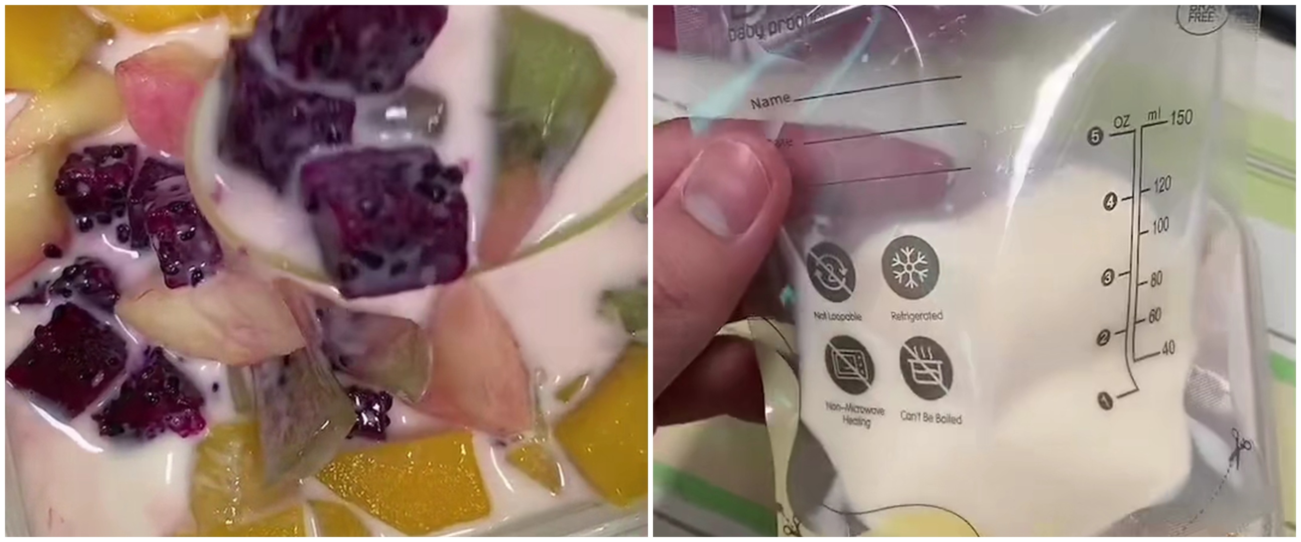 Momen pria minum sisa ASI milik sang anak, dicampur dengan salad