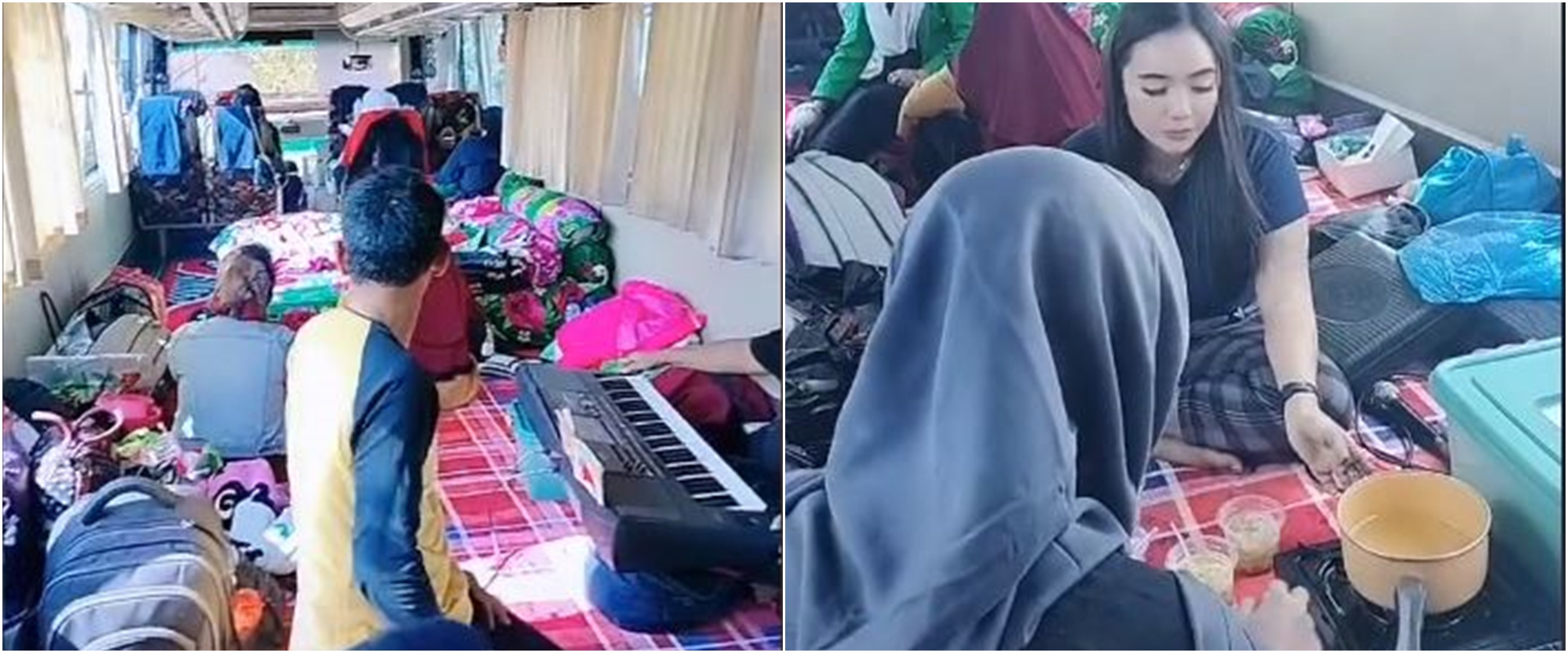 Penampakan bus disulap serasa di rumah, bisa tiduran hingga masak