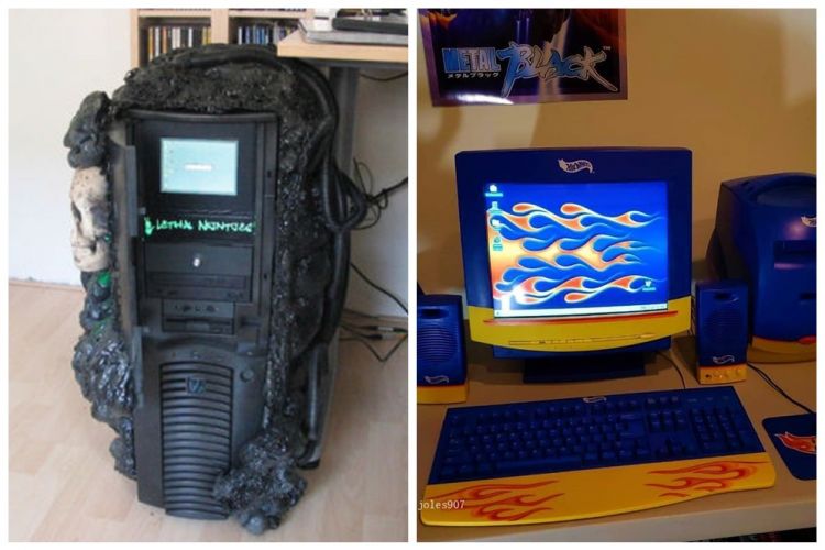 11 Potret unik casing PC dengan tema terbakar, terlihat seram