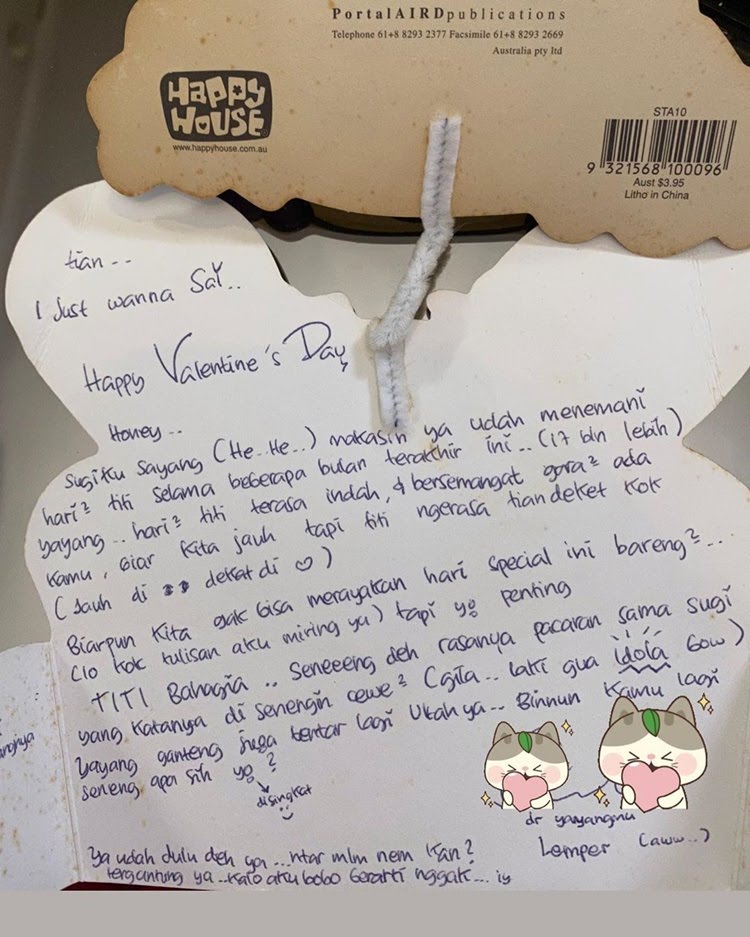 Isi surat cinta Titi Kamal untuk Christian Sugiono saat LDR, bucin nih