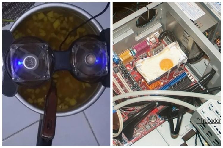 11 Potret nyeleneh pakai komponen gadget untuk memasak, nggak efisien