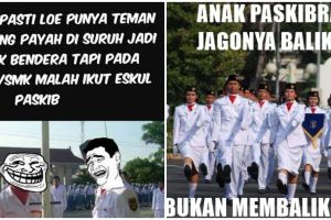 13 Meme anak paskibra saat tugas ini bikin semangat ikut upacara