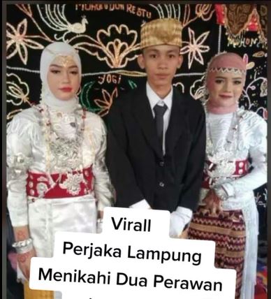 Pemuda ini nikahi dua gadis di Lampung, mempelai wanita masih sepupu