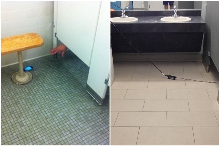 11 Penampakan kocak pakai gadget di sembarang tempat, geleng kepala