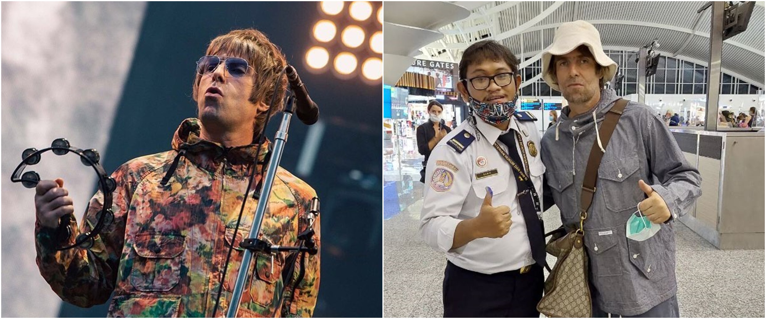 Potret Liam Gallagher dengan fans saat di Bali, disambut Sandiaga Uno