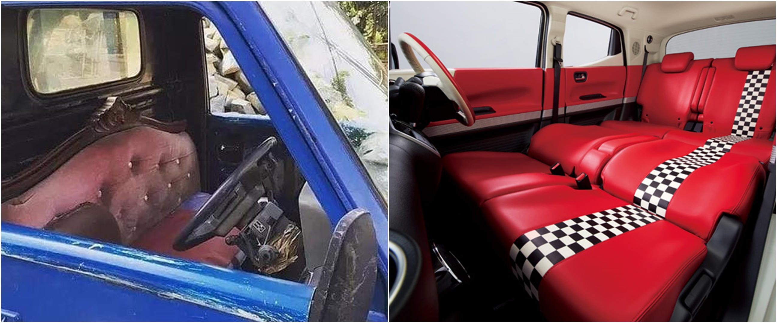 15 Desain nyeleneh jok mobil ini bukti kreativitas tanpa batas