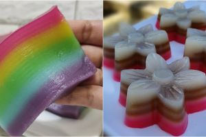 13 Cara membuat kue lapis sagu, lembut dan enak