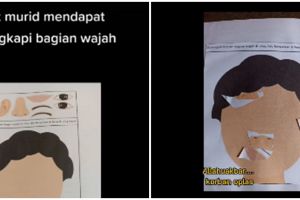 Diberi tugas lengkapi bagian wajah, aksi para siswa ini tak terduga