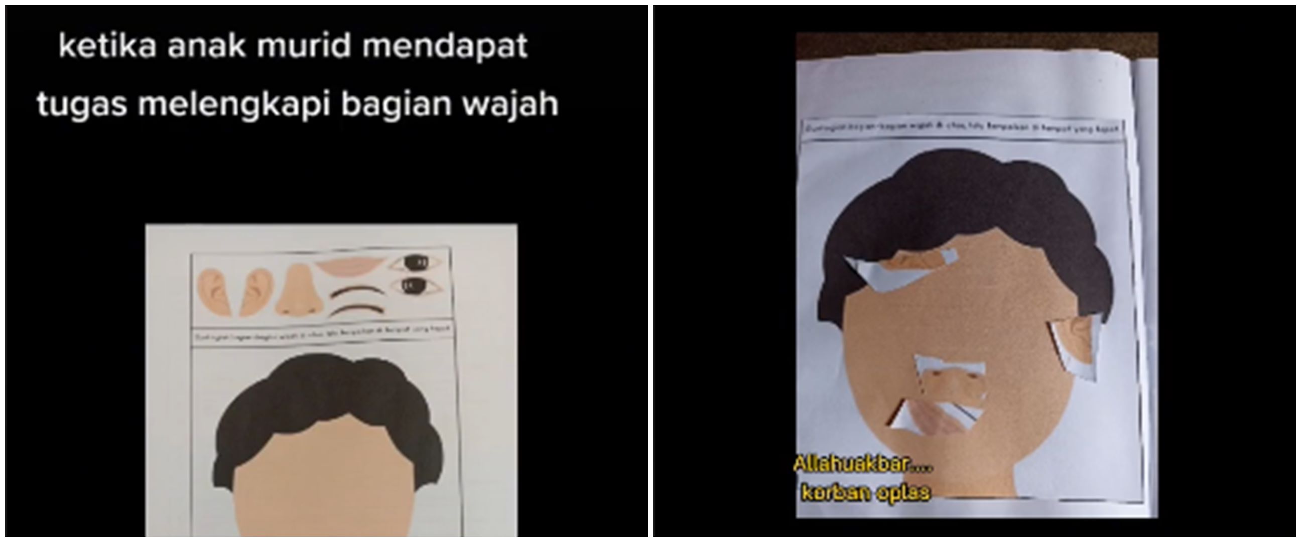 Diberi tugas lengkapi bagian wajah, aksi para siswa ini tak terduga