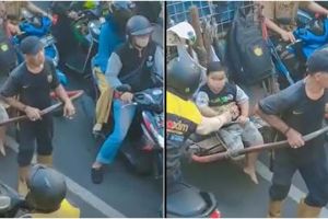 Momen driver ojek online beri uang ke anak pemulung, banjir pujian