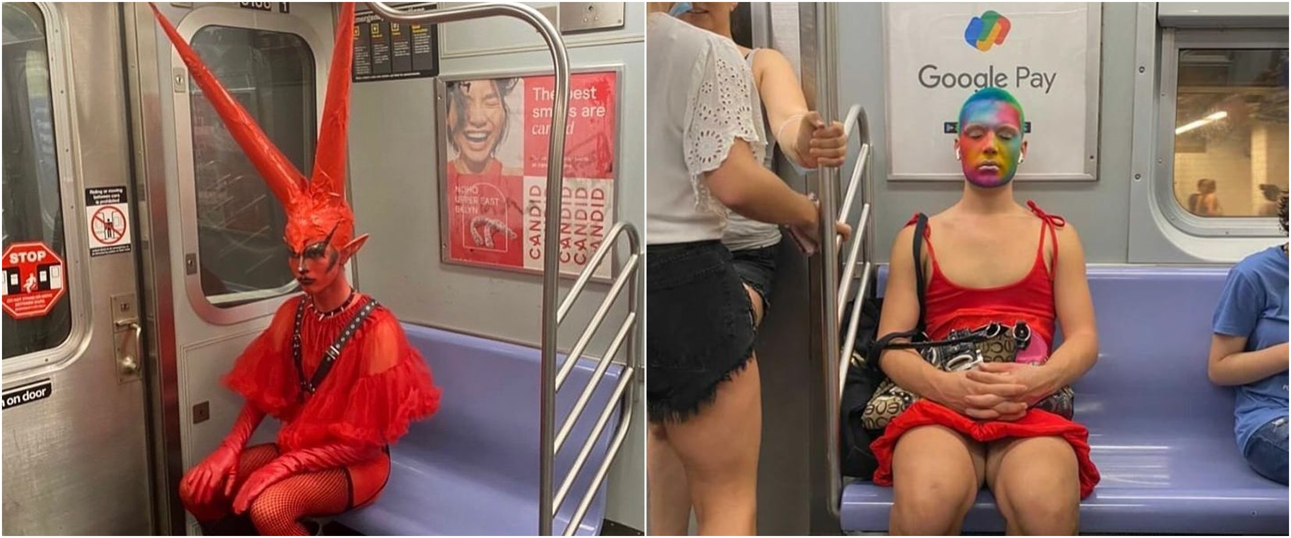 11 Penampakan kostum aneh penumpang KRL, kreativitasnya bikin heran