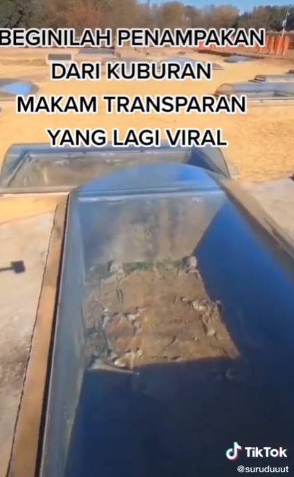 Heboh pemakaman transparan, penampakan jenazahnya bikin merinding