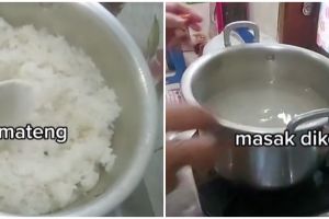 Cara simpel menanak nasi di kompor, dijamin pulen dan tak berkerak