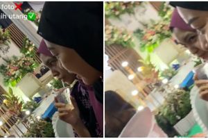 Aksi wanita tagih utang saat datang kondangan ini bikin netizen salut