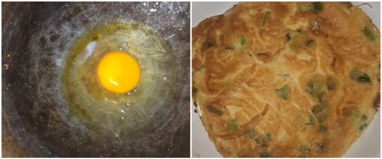 Trik goreng telur dadar viral ini bikin hemat cucian piring