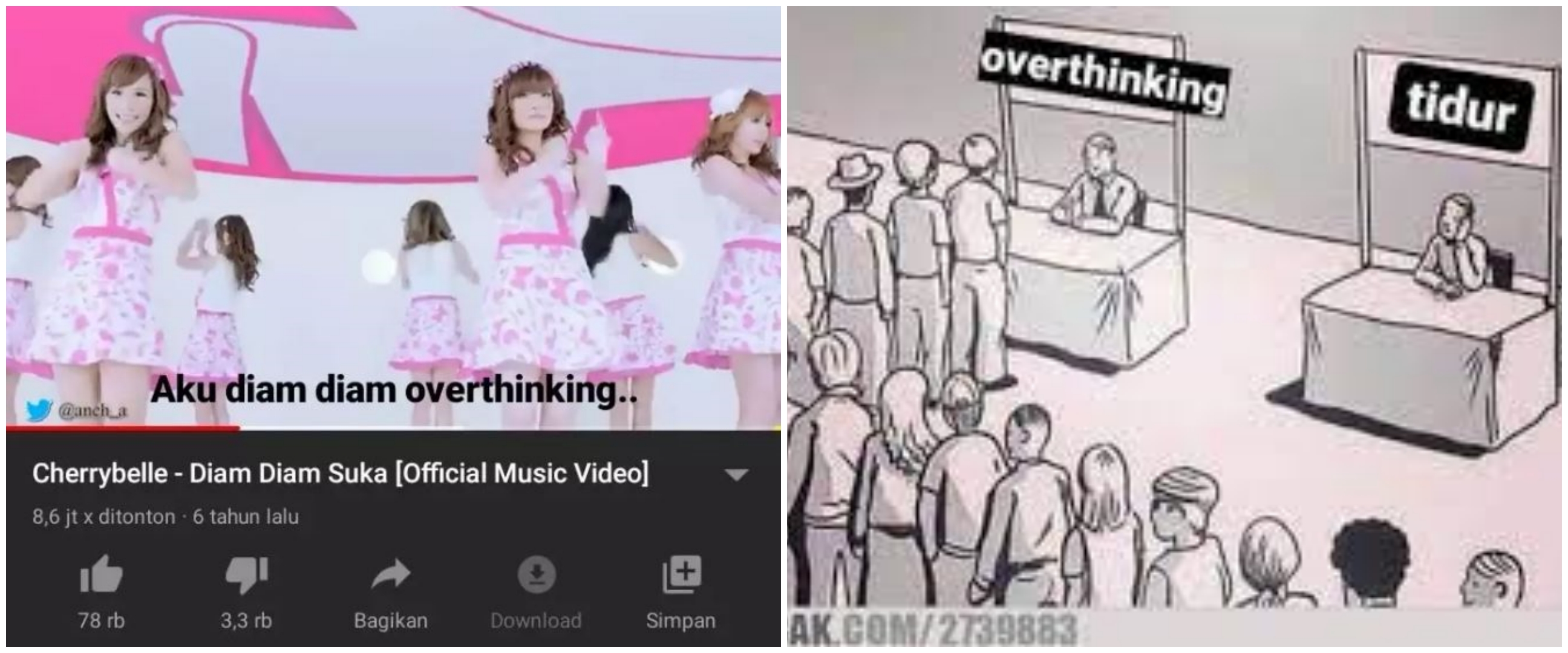 17 Meme kocak saat alami overthinking ini bikin susah tidur