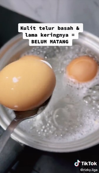 Tak banyak yang tahu, ini tanda telur rebus sudah matang