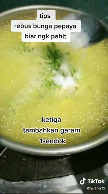 Cara ampuh mengurangi rasa pahit pada bunga pepaya, antiribet