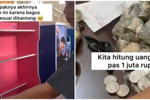Bapak beli meja belajar anaknya pakai uang koin, kisahnya mengharukan